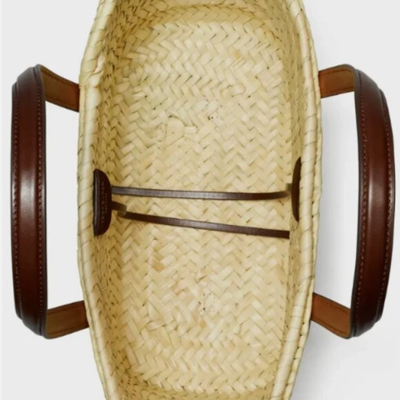 Tory Burch Ella Raffia Straw Basket Tote MSRP$395 Holiday Vacation Sensation ! - Picture 7 of 12